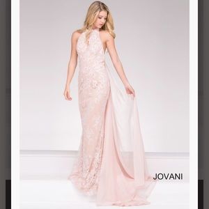 NWT Halter Prom Gown 45727 by Jovani in Pink Sz 12